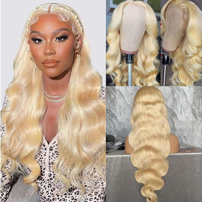 13x4 Lace Front Wig - 613 Blonde Straight Human Hair