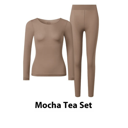 Women's Ultra-Thin Thermal Underwear Set - Lightweight Nylon Spandex Base Layer