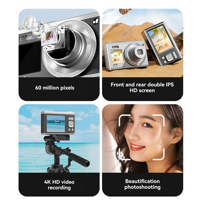 4K HD Digital Camera - 64MP Optical Zoom Camera with Video Recording