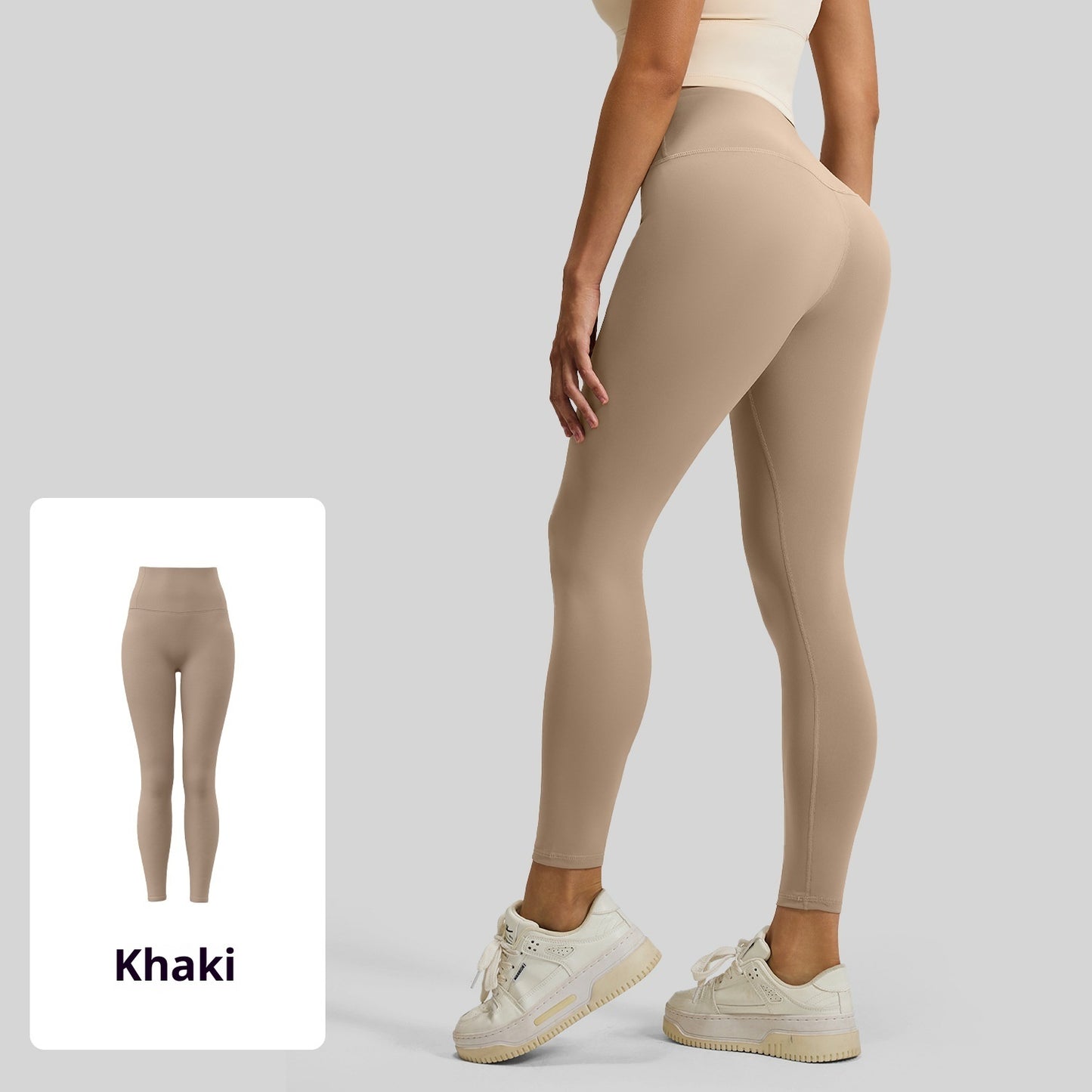 Peach Hip High-Waist Stretch Yoga Pants - Nude Feel Fitness Leggings