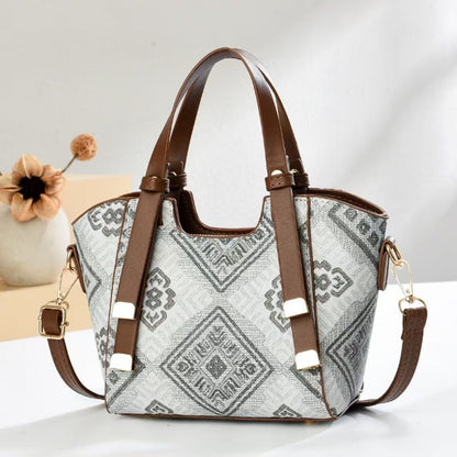 Luxury Monogram Boston Pillow Bag - Jacquard Embroidery Crossbody Handbag