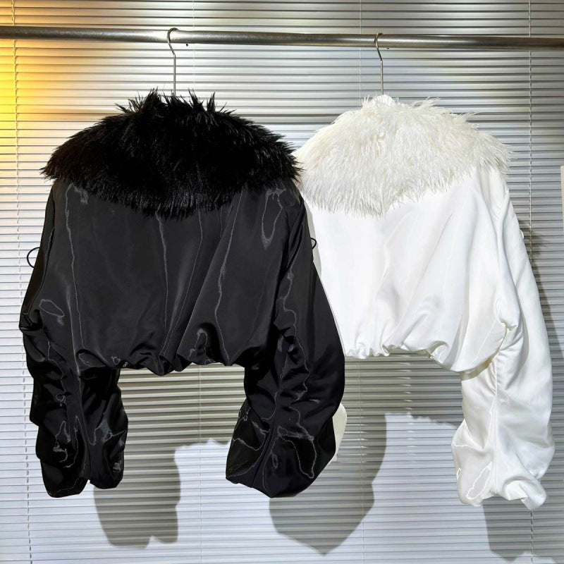 Luxe Fur Collar Quilted Down Jacket - Statement Winter Coat