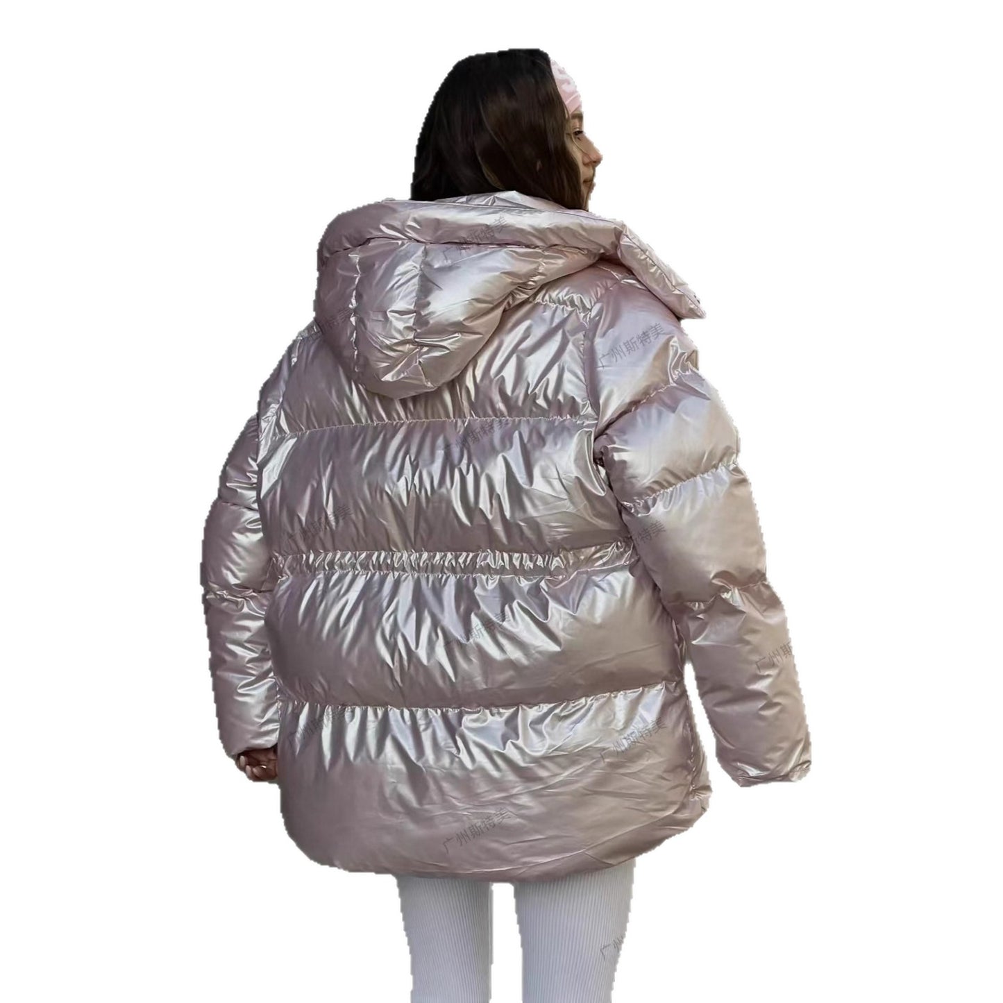 Women's Casual Loose-Fitting Cotton Coat - Long Sleeve with Drawstring Detail