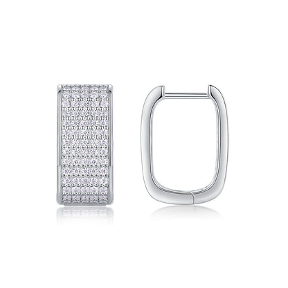 Moissanite Stud Earrings - S925 Silver Platinum-Plated with GRA Certificate