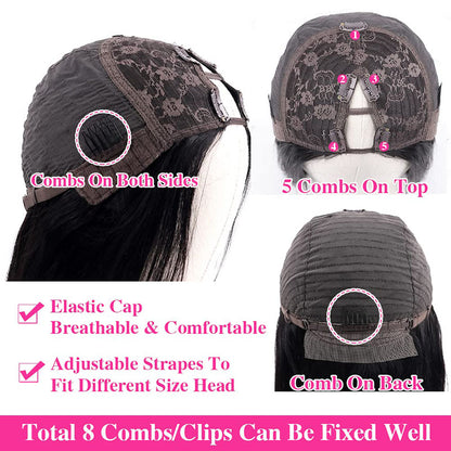 Full Mechanism Human Hair Wig - Hand-Woven Natural Texture Headgear