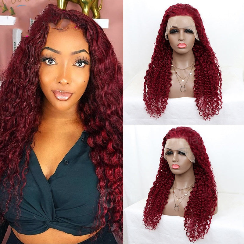 13x4 Water Wave Lace Front Human Hair Wig - Hand-Woven Natural Style