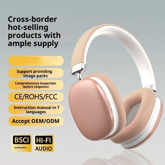 DT-09 Wireless Bluetooth Over-Ear Headphones - 3D Cotton Cushion with 40mm Drivers