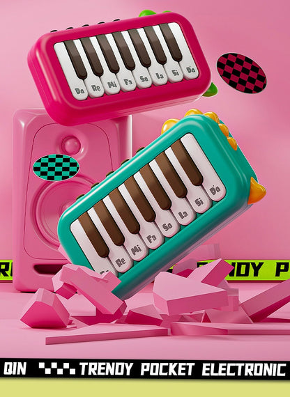 Kids Pocket Electronic Keyboard - Mini Piano Toy for Children Ages 3-6