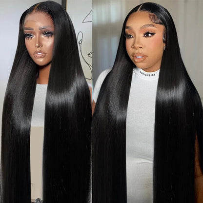 13x4 Lace Front Human Hair Wig - Natural Texture with Forehead Lace