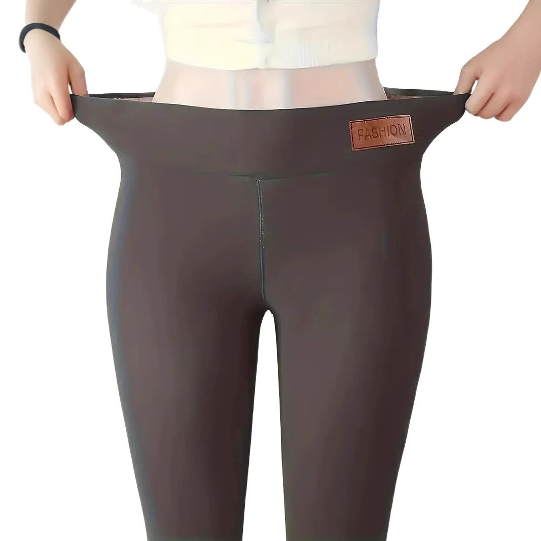 Solid Color Thickening Sports Leggings - High Elasticity Casual Pants