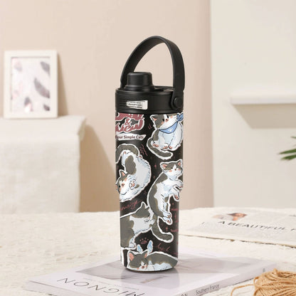 Insulated Straw Tumbler with Ceramic or Stainless Steel Liner - 725ml