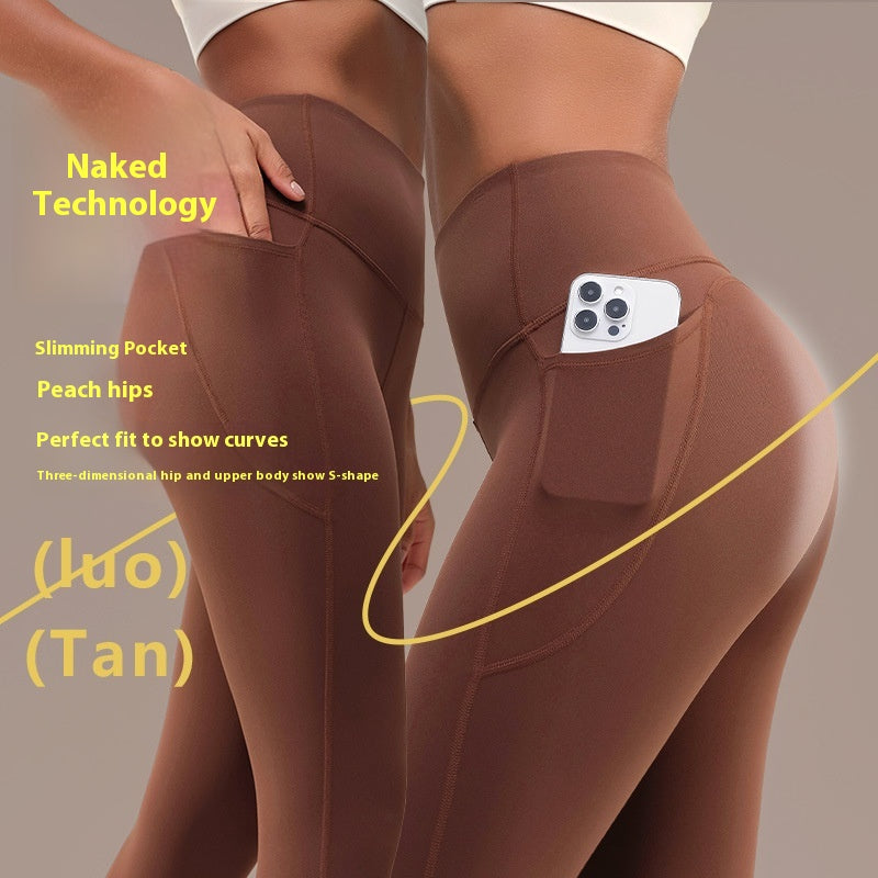 High-Waist Cropped Yoga Pants - Women's Nylon Athletic Capri Leggings