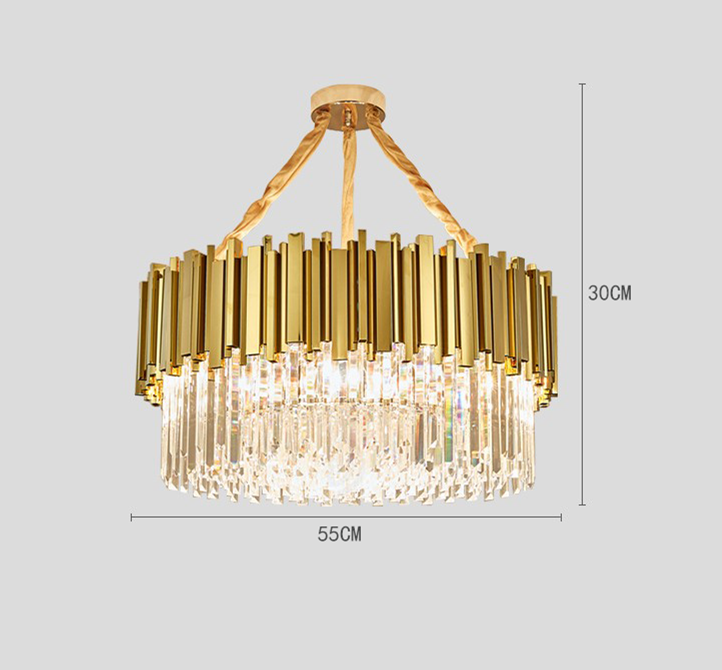 Modern Crystal Chandelier - LED Ceiling Light for Living Room