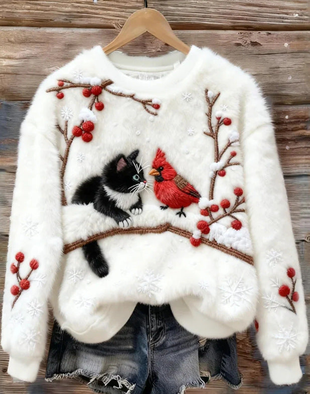 Women's Christmas Flannel Hoodie - 3D Printed Holiday Design S-5XL