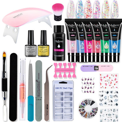 Crystal Nail Extension Tool Set - Professional Resin Glue Application Kit