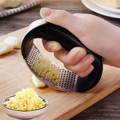 Stainless Steel Garlic Press - 304 Stainless Steel Manual Garlic Crusher