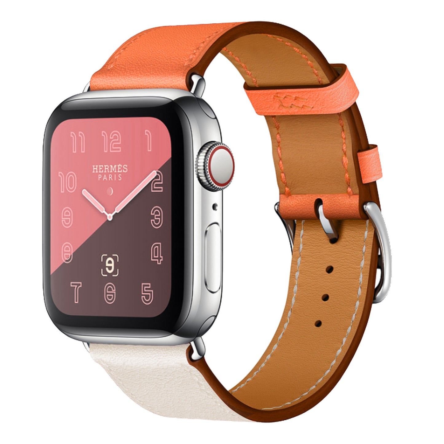 Genuine Leather Apple Watch Band - Premium Cowhide Strap with Stainless Steel Pin Buckle