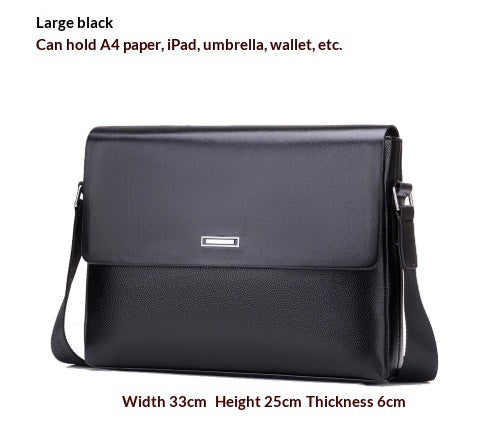 Large-Capacity PU Leather Crossbody Bag - Business & Casual Style