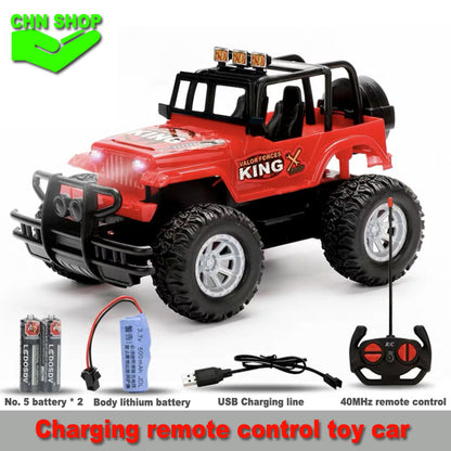 USB Charging Remote Control Toy Car for Kids – 40MHz RC Car with Handle Controller