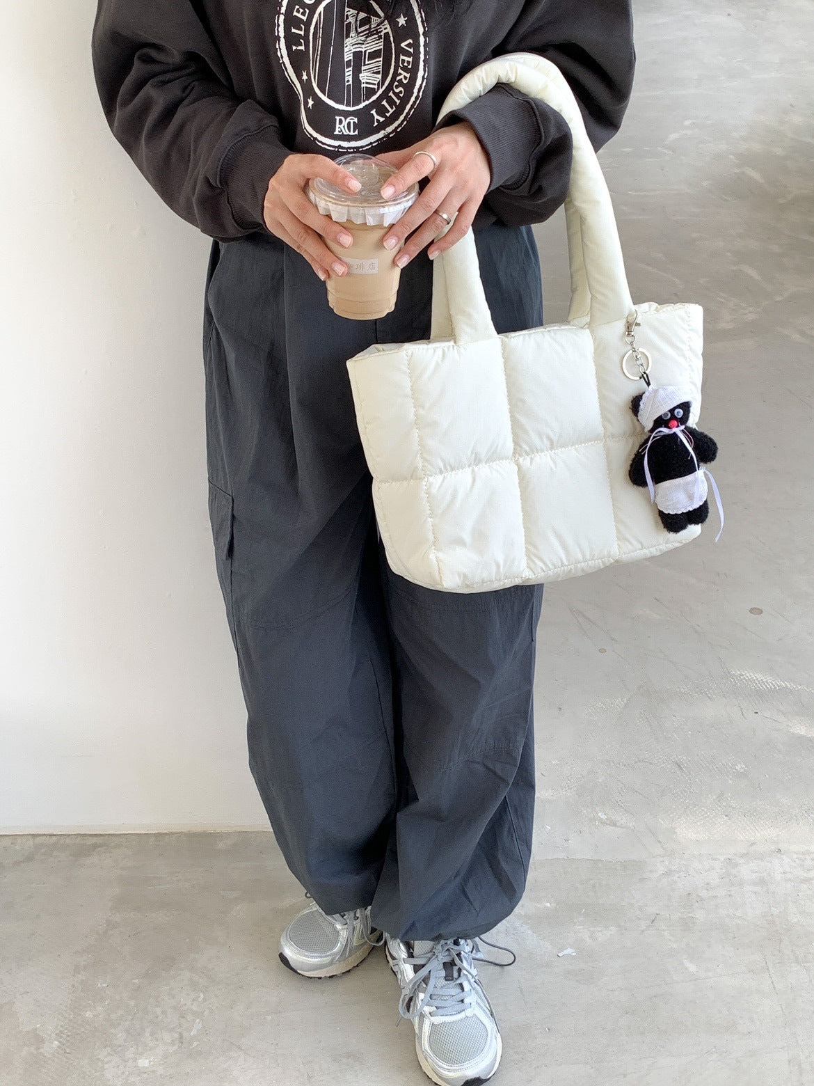 Large Capacity Plaid Tote Bag - Oxford Cloth Shoulder Bag