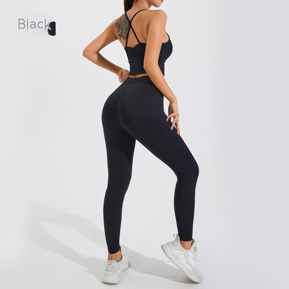 Women's Yoga Sports Bra and Leggings Set - Breathable Activewear