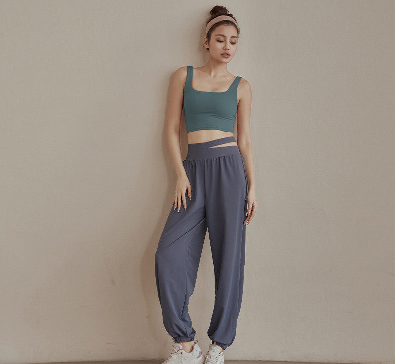 High Waist Loose Fit Trousers - Breathable Quick-Dry Casual Pants