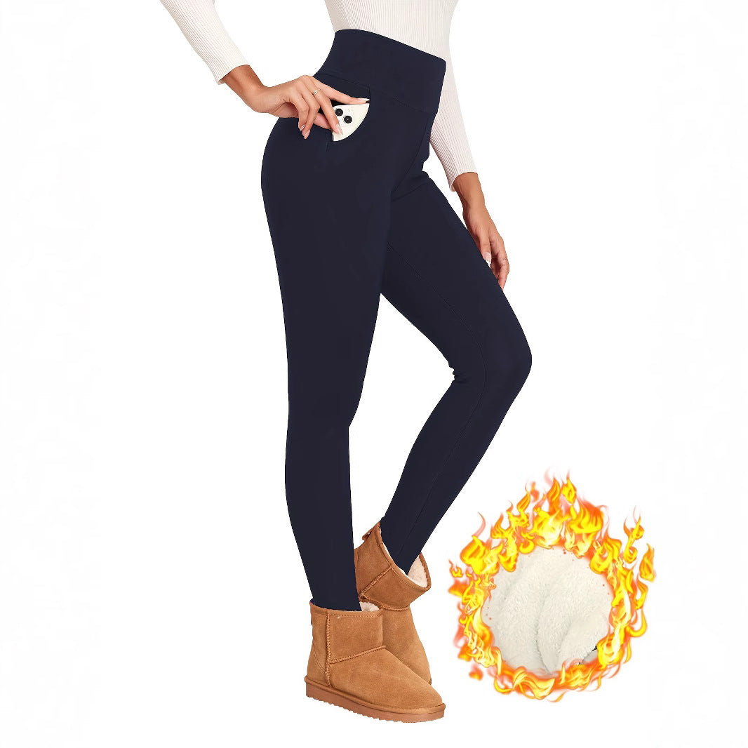 Women's Fleece Lined Sports Leggings - High Waist Thermal Activewear