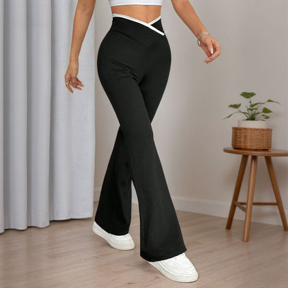 Women's High-Waisted Stretch Flare Pants - Slimming Bell-Bottom Trousers