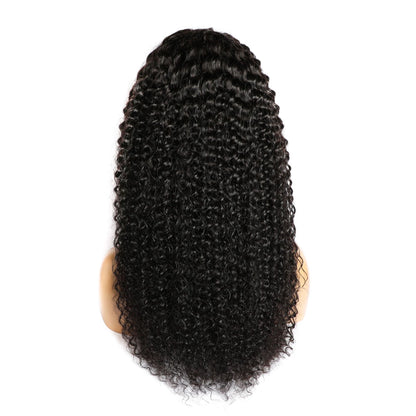 Curly Human Hair Lace Wig - Full Hand-Woven with Natural Texture