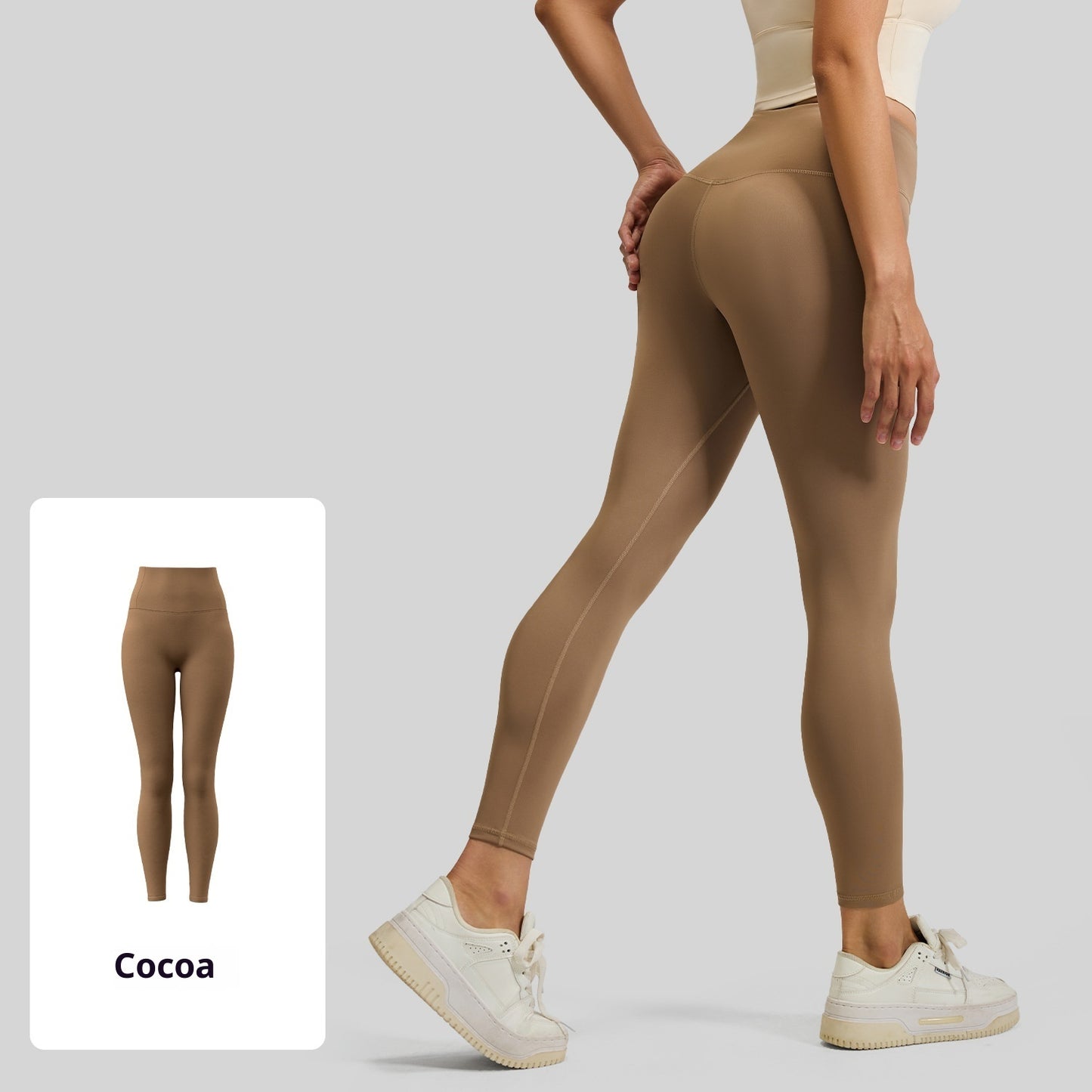 Peach Hip High-Waist Stretch Yoga Pants - Nude Feel Fitness Leggings