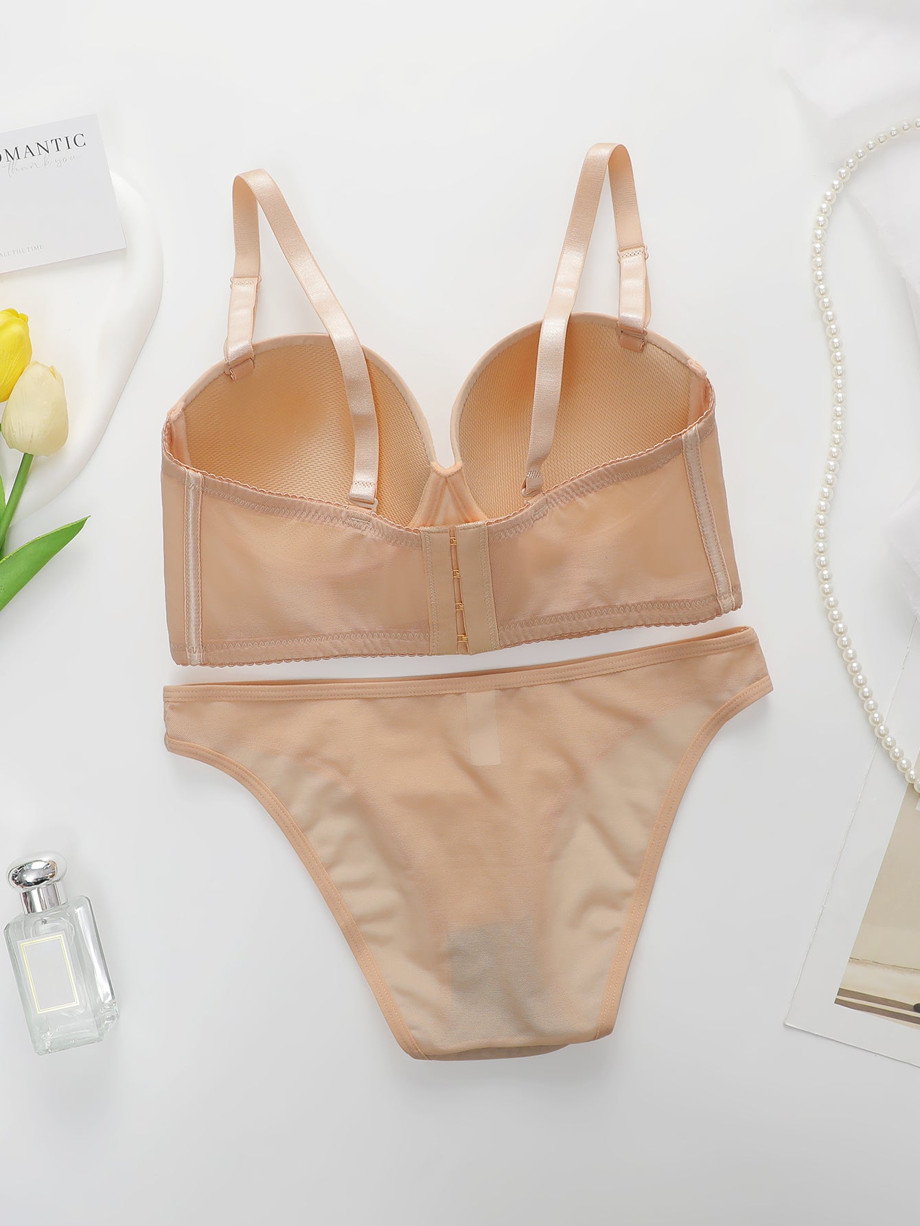 Women's Push-Up Bra and Panty Set - Breathable Comfortable Lingerie