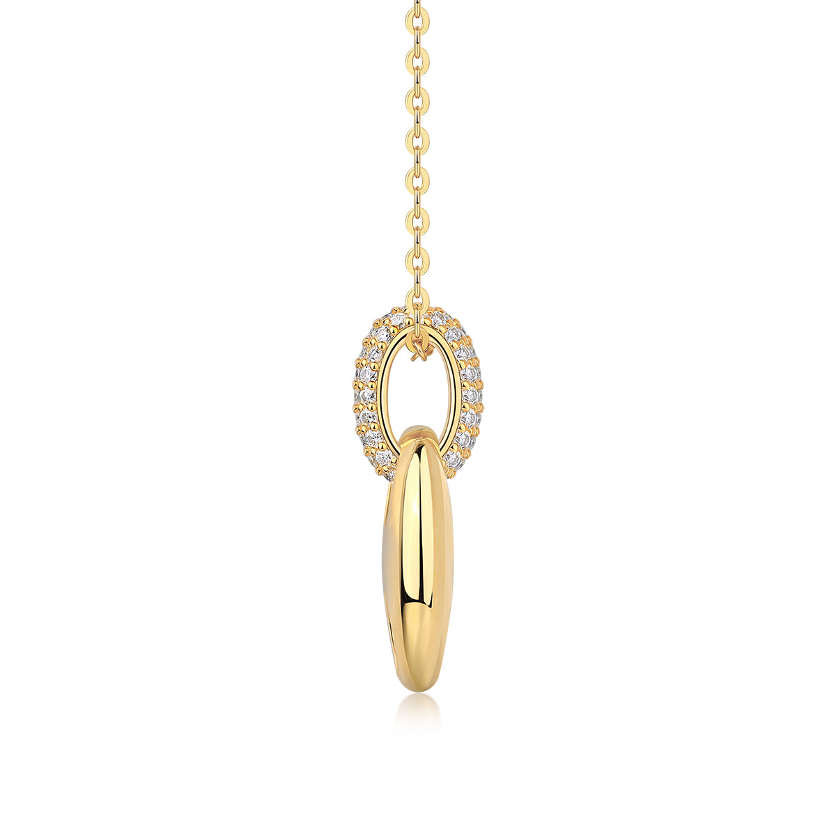Moissanite Cloud Pendant Necklace - S925 Silver Gold-Plated with GRA Certificate