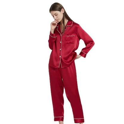 100% Mulberry Silk Couple's Pajama Set - Long Sleeve