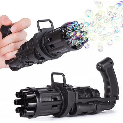 2-in-1 Bubble Machine Toy - Battery-Operated Bubble Blower & Fan for Kids