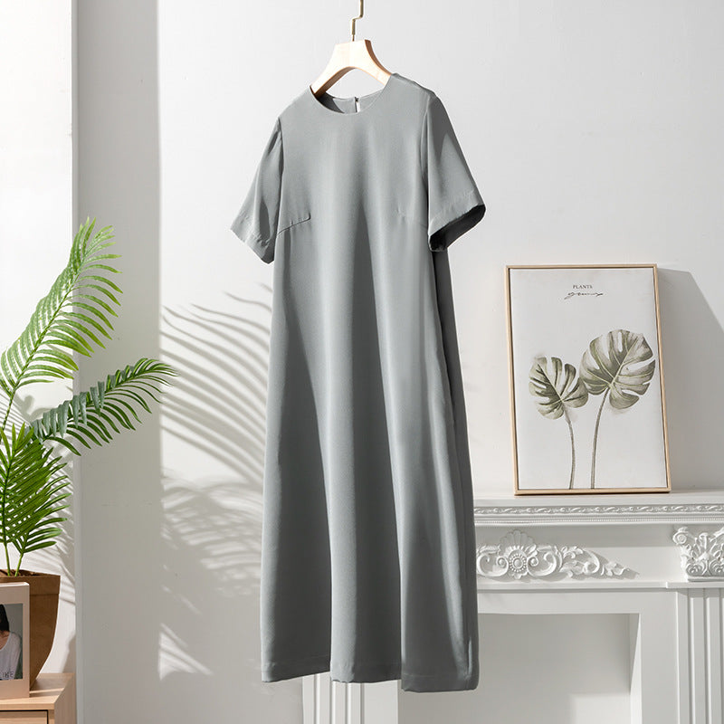 Silk Dress with Creative Print Design - A-line Style