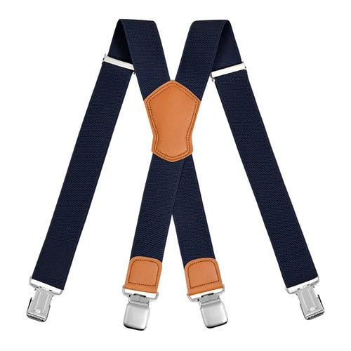 Unisex Corn Grain Elastic Garment Strap - Adjustable Trouser and Pant Suspender Clip