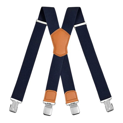 Unisex Corn Grain Elastic Garment Strap - Adjustable Trouser and Pant Suspender Clip
