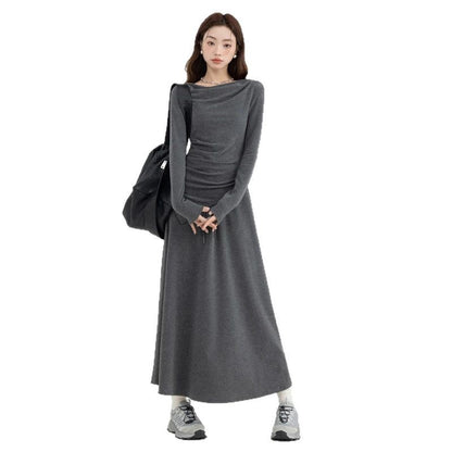 Women's Casual Asymmetrical Top and Off-the-Shoulder Skirt Set - Elegant Commute Style