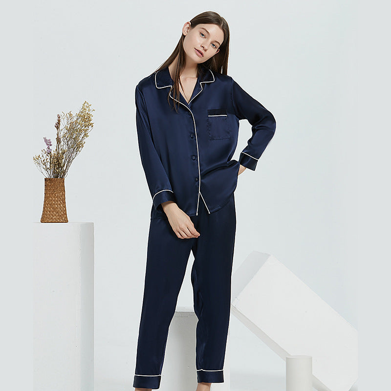 100% Mulberry Silk Couple's Pajama Set - Long Sleeve