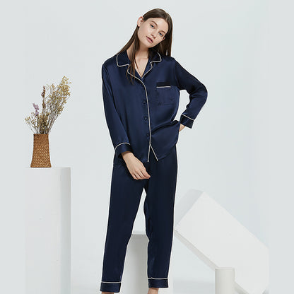 100% Mulberry Silk Couple's Pajama Set - Long Sleeve