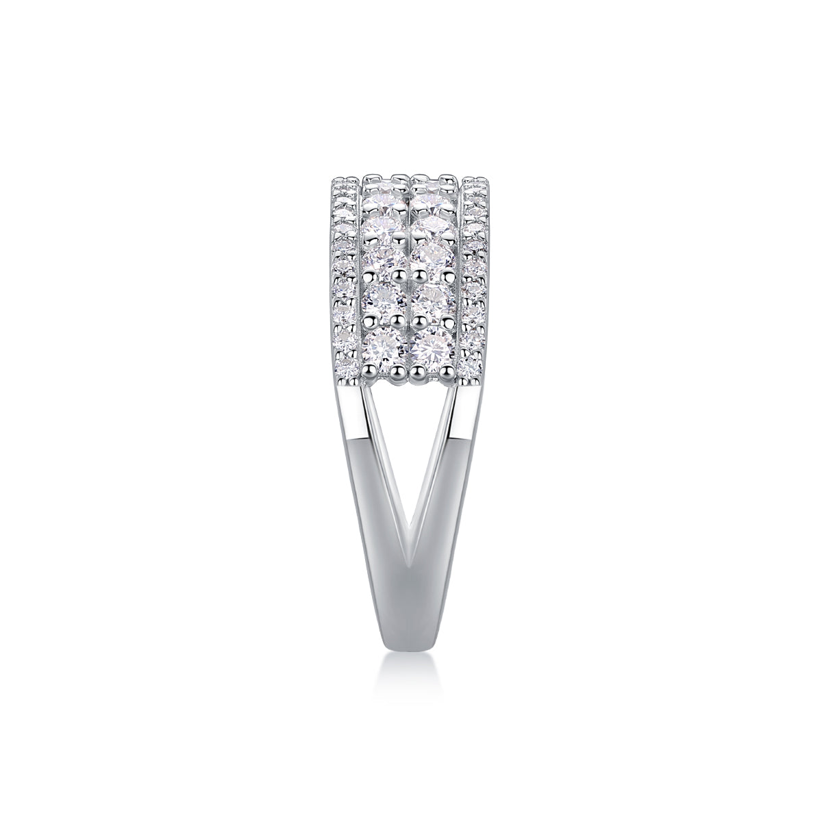 Moissanite Wedding Ring Set - S925 Silver Platinum-Plated Couple Rings