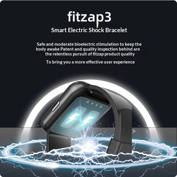 Electric Shock Alarm Smartwatch – Silent Wake-Up Wristband with Magnetic Charging