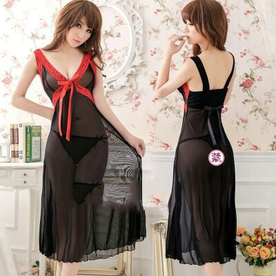 Silk Nightgown Set - Long Skirt Sleepwear with Mulberry Silk