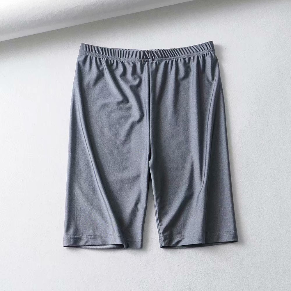 High Waist Biker Shorts - Women's Athletic Compression Shorts