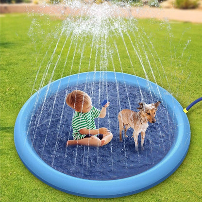 Inflatable Splash Pad for Kids and Pets - 150cm PVC Water Play Mat