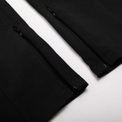 Mid-Waist Slim Fit Slimming Trousers - Polyester Pants for Women