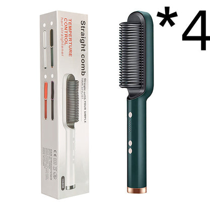 2-in-1 Hair Straightener & Curling Comb | Tourmaline Ceramic | Negative Ion Electric Hair Brush