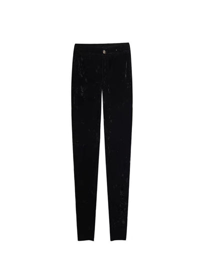 High Waist Elastic Slim Trousers - Women's Narrow Feet Pencil Pants