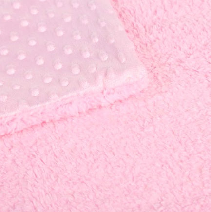 Double Layer Baby Blanket - Soft Plush Swaddle Wrap for Newborns