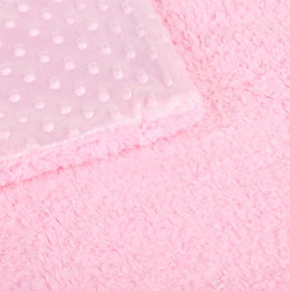Double Layer Baby Blanket - Soft Plush Swaddle Wrap for Newborns